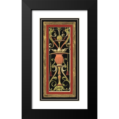 Parisian Panel II Black Modern Wood Framed Art Print with Double Matting by Vision Studio