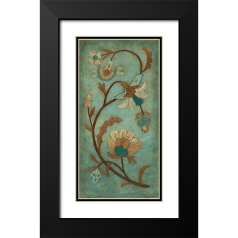 Embroidery Panel I Black Modern Wood Framed Art Print with Double Matting by Meagher, Megan