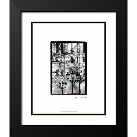 Notre Dame Cathedral II Black Modern Wood Framed Art Print with Double Matting by DeNardo, Laura