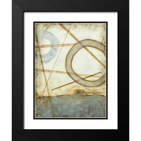 Intersections II Black Modern Wood Framed Art Print with Double Matting by Meagher, Megan