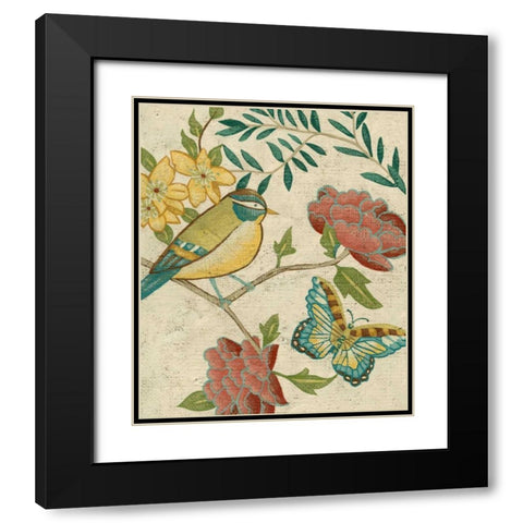 Antique Aviary I Black Modern Wood Framed Art Print with Double Matting by Zarris, Chariklia