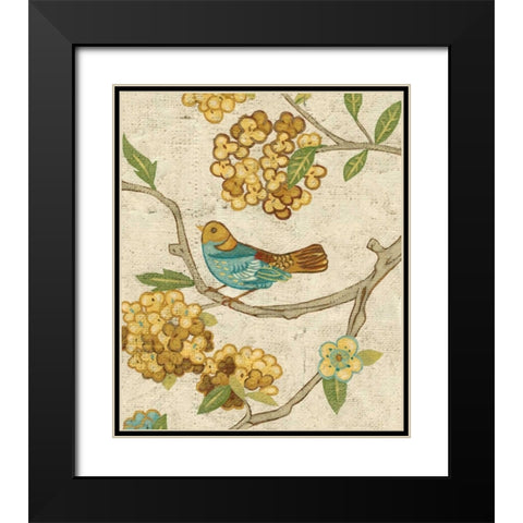 Antique Aviary II Black Modern Wood Framed Art Print with Double Matting by Zarris, Chariklia