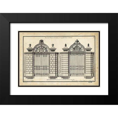 Neufforge Gate I Black Modern Wood Framed Art Print with Double Matting by Neufforge