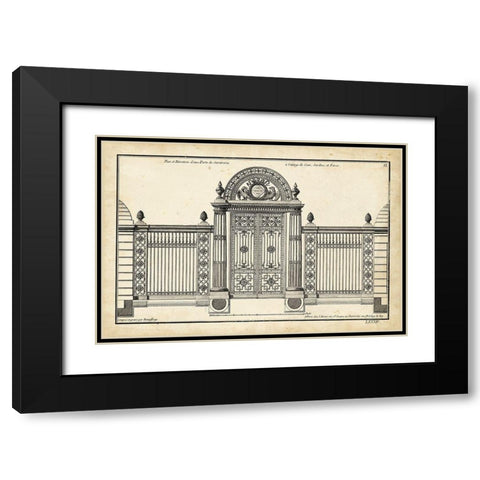 Neufforge Gate IV Black Modern Wood Framed Art Print with Double Matting by Neufforge