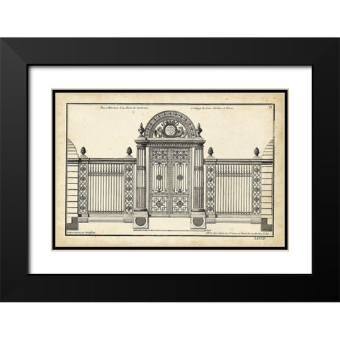 Neufforge Gate IV Black Modern Wood Framed Art Print with Double Matting by Neufforge
