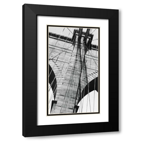 Brooklyn Bridge III Black Modern Wood Framed Art Print with Double Matting by DeNardo, Laura