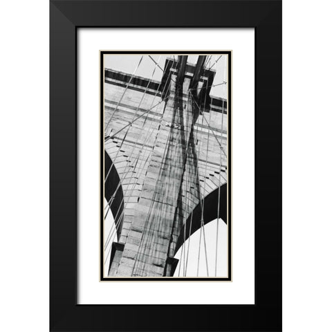 Brooklyn Bridge III Black Modern Wood Framed Art Print with Double Matting by DeNardo, Laura