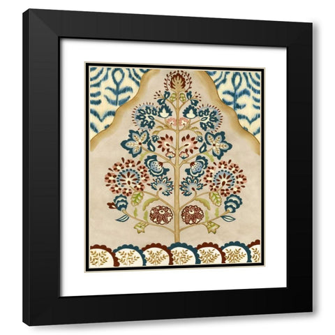 Tapestry Tree I Black Modern Wood Framed Art Print with Double Matting by Zarris, Chariklia