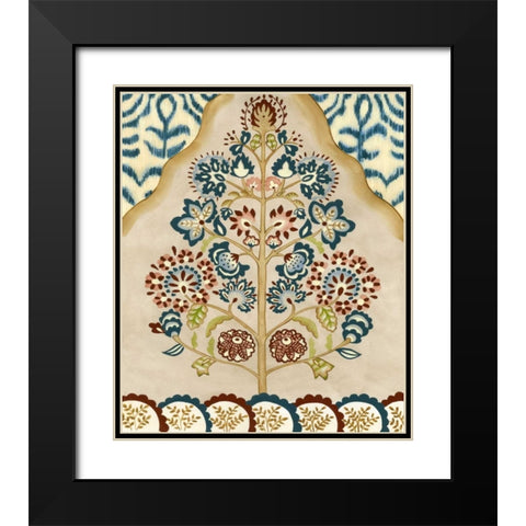 Tapestry Tree I Black Modern Wood Framed Art Print with Double Matting by Zarris, Chariklia