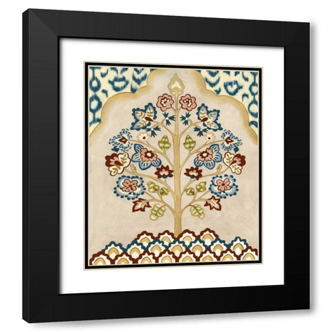 Tapestry Tree II Black Modern Wood Framed Art Print with Double Matting by Zarris, Chariklia