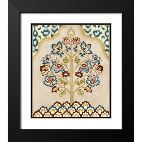 Tapestry Tree II Black Modern Wood Framed Art Print with Double Matting by Zarris, Chariklia