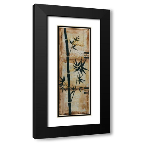 Patinaed Bamboo I Black Modern Wood Framed Art Print with Double Matting by Goldberger, Jennifer