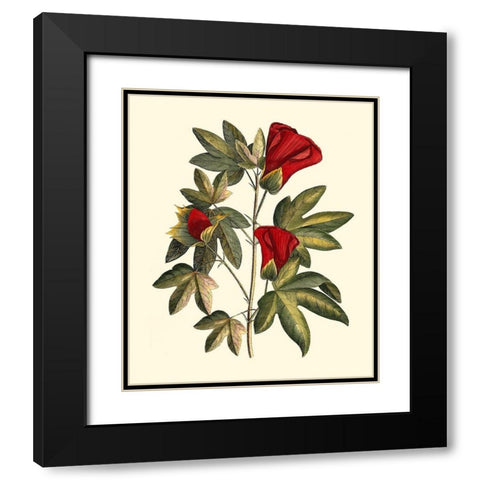 Jennas Flowers II Black Modern Wood Framed Art Print with Double Matting by Sellier