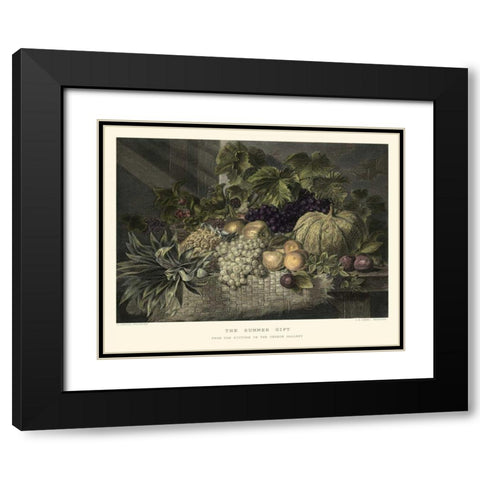 The Summer Gift Black Modern Wood Framed Art Print with Double Matting by Lance, G.