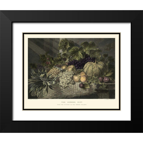 The Summer Gift Black Modern Wood Framed Art Print with Double Matting by Lance, G.