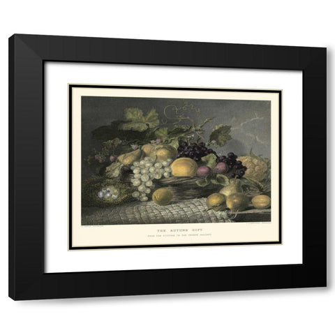 The Autumn Gift Black Modern Wood Framed Art Print with Double Matting by Lance, G.