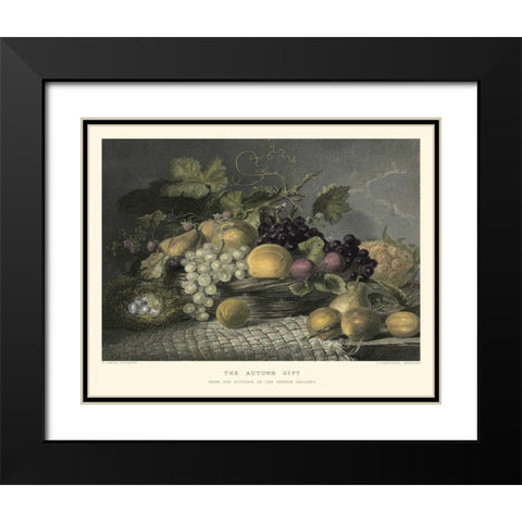 The Autumn Gift Black Modern Wood Framed Art Print with Double Matting by Lance, G.