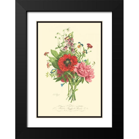 Plentiful Bouquet II Black Modern Wood Framed Art Print with Double Matting by Prevost, T.L.