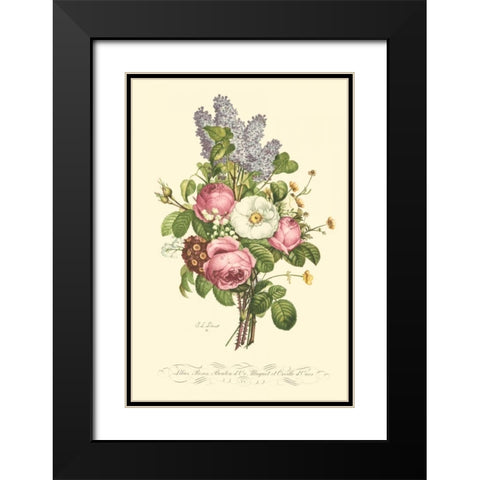Plentiful Bouquet III Black Modern Wood Framed Art Print with Double Matting by Prevost, T.L.