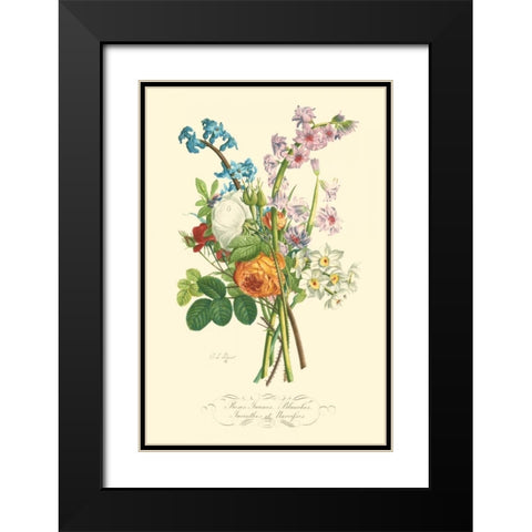 Plentiful Bouquet IV Black Modern Wood Framed Art Print with Double Matting by Prevost, T.L.