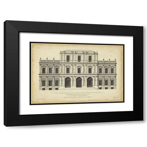 Vintage Facade I Black Modern Wood Framed Art Print with Double Matting by Hulsbergh, H.