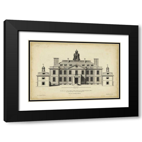 Vintage Facade III Black Modern Wood Framed Art Print with Double Matting by H. Hulsbergh