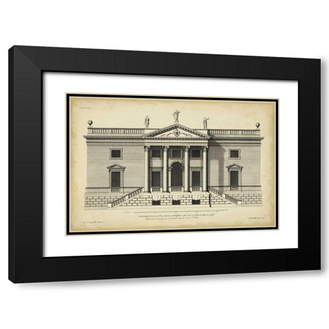 Vintage Facade V Black Modern Wood Framed Art Print with Double Matting by H. Hulsbergh