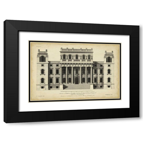Vintage Facade VI Black Modern Wood Framed Art Print with Double Matting by H. Hulsbergh