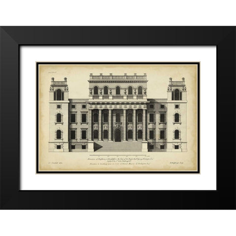 Vintage Facade VI Black Modern Wood Framed Art Print with Double Matting by H. Hulsbergh