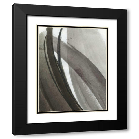 Ink Abstract I Black Modern Wood Framed Art Print with Double Matting by Harper, Ethan