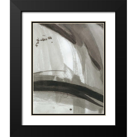 Ink Abstract II Black Modern Wood Framed Art Print with Double Matting by Harper, Ethan