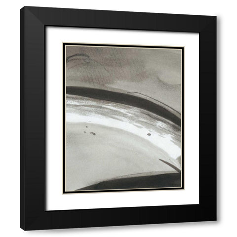 Ink Abstract III Black Modern Wood Framed Art Print with Double Matting by Harper, Ethan