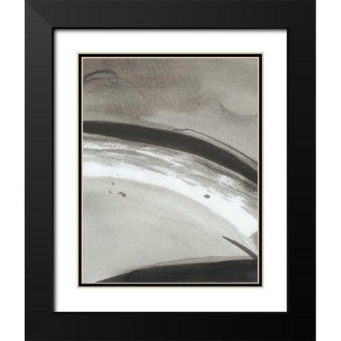 Ink Abstract III Black Modern Wood Framed Art Print with Double Matting by Harper, Ethan