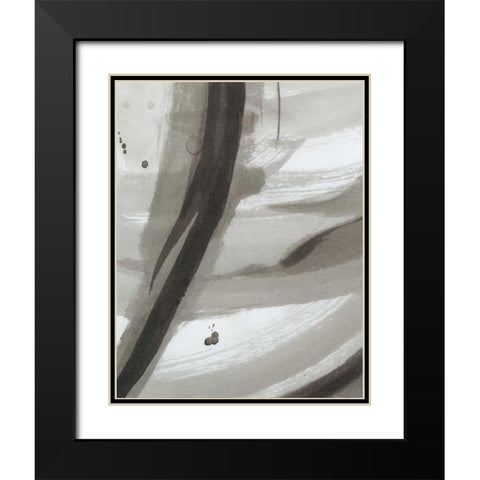 Ink Abstract IV Black Modern Wood Framed Art Print with Double Matting by Harper, Ethan