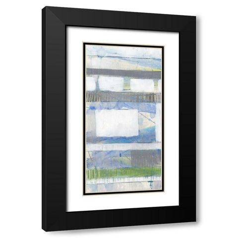 Fluid Neutrals I Black Modern Wood Framed Art Print with Double Matting by Goldberger, Jennifer