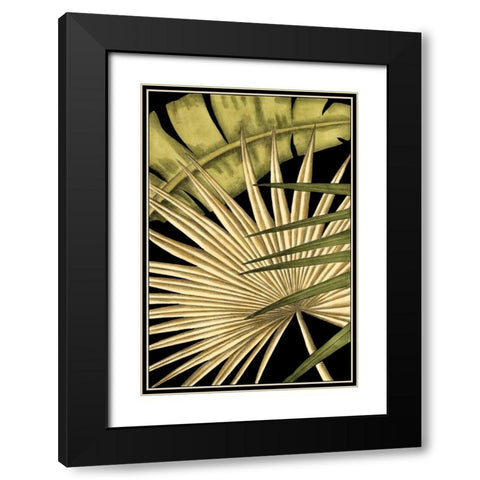 Rustic Tropical Leaves I Black Modern Wood Framed Art Print with Double Matting by Harper, Ethan