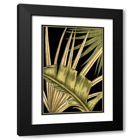 Rustic Tropical Leaves III Black Modern Wood Framed Art Print with Double Matting by Harper, Ethan