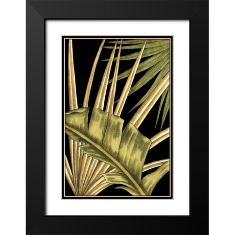 Rustic Tropical Leaves III Black Modern Wood Framed Art Print with Double Matting by Harper, Ethan