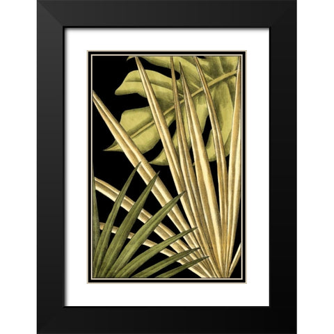 Rustic Tropical Leaves IV Black Modern Wood Framed Art Print with Double Matting by Harper, Ethan