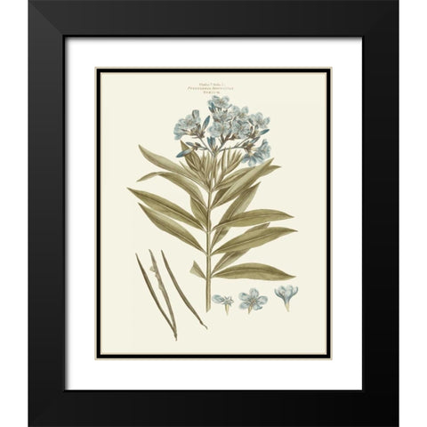 Bashful Blue Florals III Black Modern Wood Framed Art Print with Double Matting by Miller, John