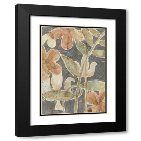 Rainforest Fresco I Black Modern Wood Framed Art Print with Double Matting by Goldberger, Jennifer