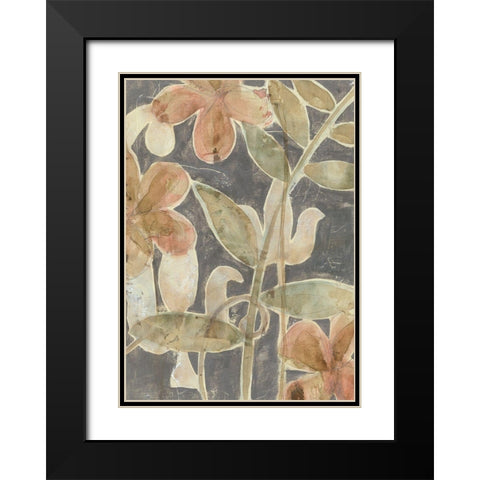 Rainforest Fresco I Black Modern Wood Framed Art Print with Double Matting by Goldberger, Jennifer