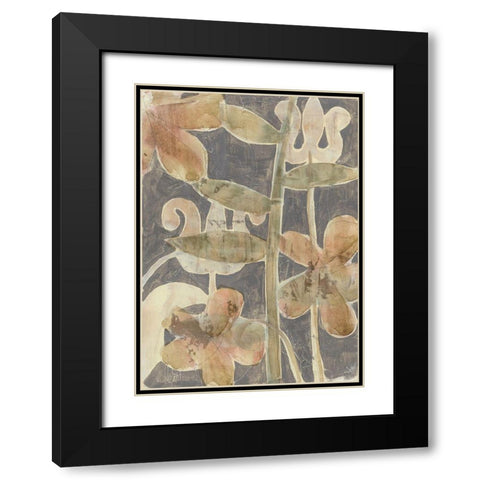 Rainforest Fresco II Black Modern Wood Framed Art Print with Double Matting by Goldberger, Jennifer