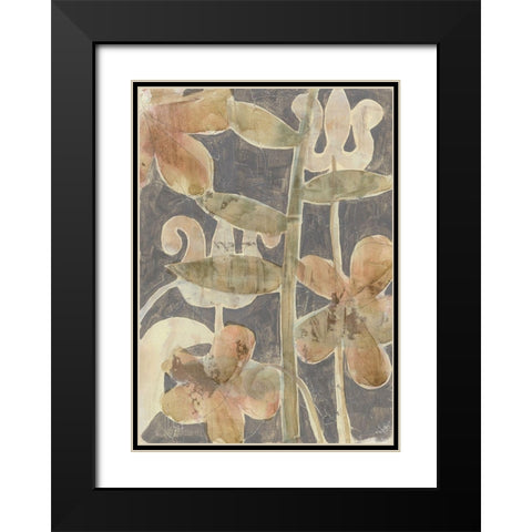 Rainforest Fresco II Black Modern Wood Framed Art Print with Double Matting by Goldberger, Jennifer