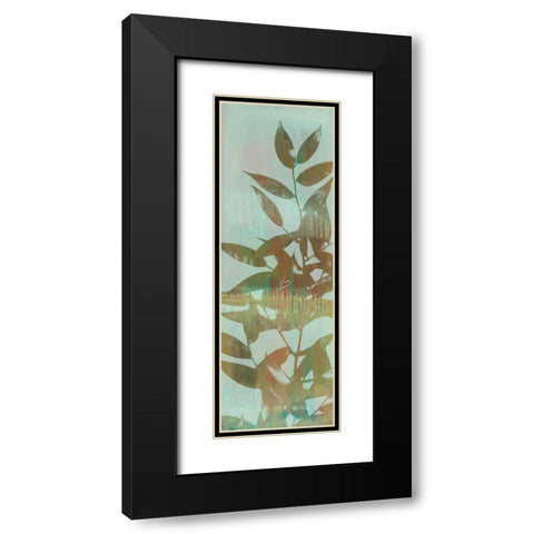 Leaf Overlay II Black Modern Wood Framed Art Print with Double Matting by Goldberger, Jennifer
