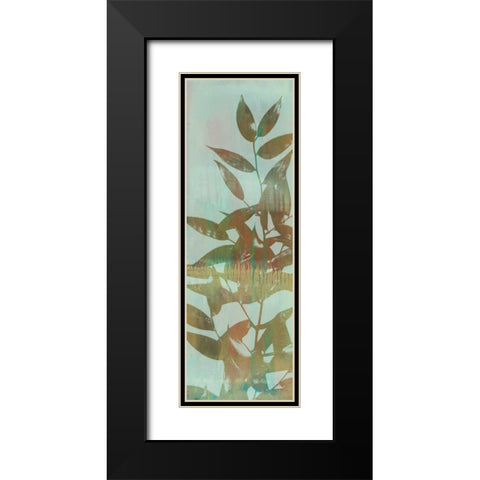 Leaf Overlay II Black Modern Wood Framed Art Print with Double Matting by Goldberger, Jennifer