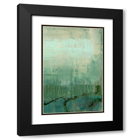 Emerald Sky II Black Modern Wood Framed Art Print with Double Matting by Goldberger, Jennifer