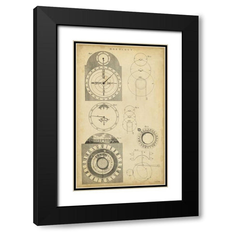 Clockworks I Black Modern Wood Framed Art Print with Double Matting by Chambers