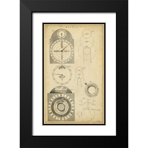 Clockworks I Black Modern Wood Framed Art Print with Double Matting by Chambers