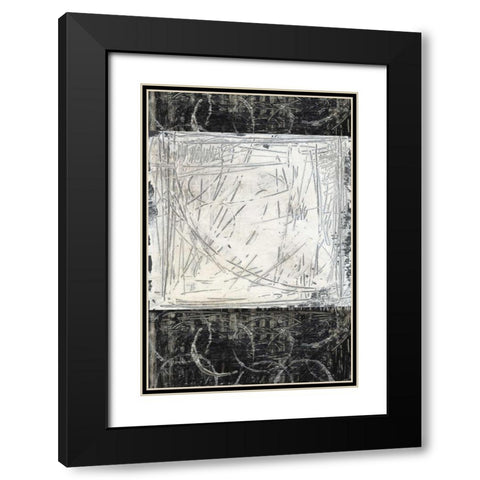 Kinetic Geometry II Black Modern Wood Framed Art Print with Double Matting by Harper, Ethan